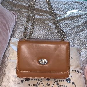 Brown leather bag
